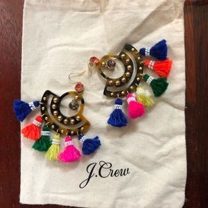 J.Crew Tortoiseshell Tassel Earrings RARE